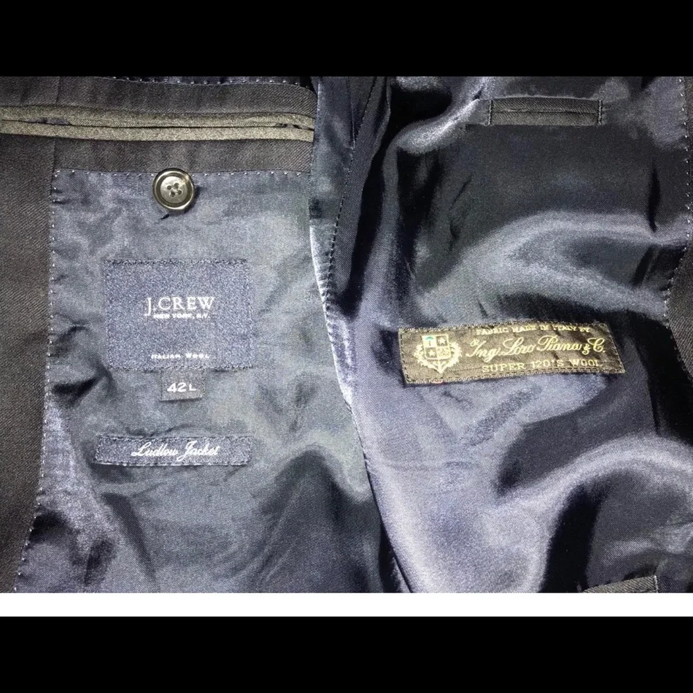 J.Crew LUDLOW Navy 2 Button Loro Piana Super 120